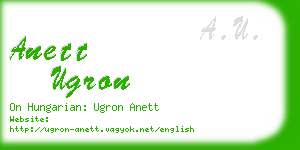 anett ugron business card